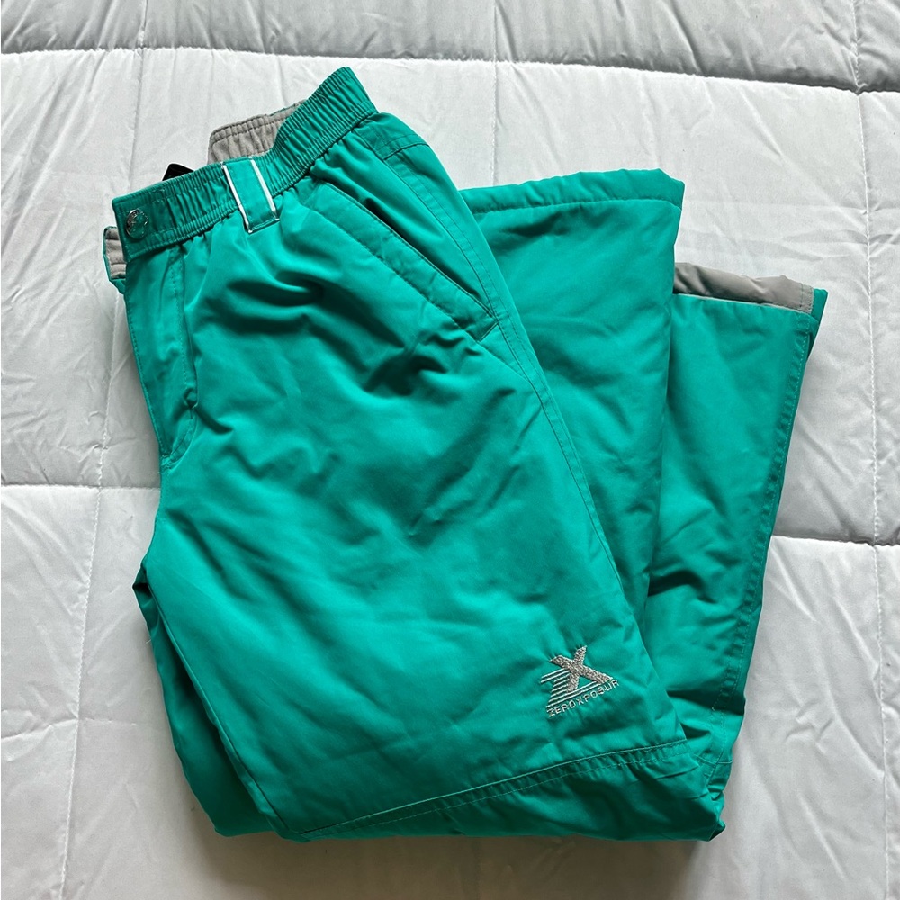 Girls’ Teal Snow Pants- Size M (10/12)